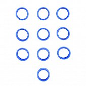 Motorola 32012144004 кольцо для маркировки, цвет синий (10 шт.)